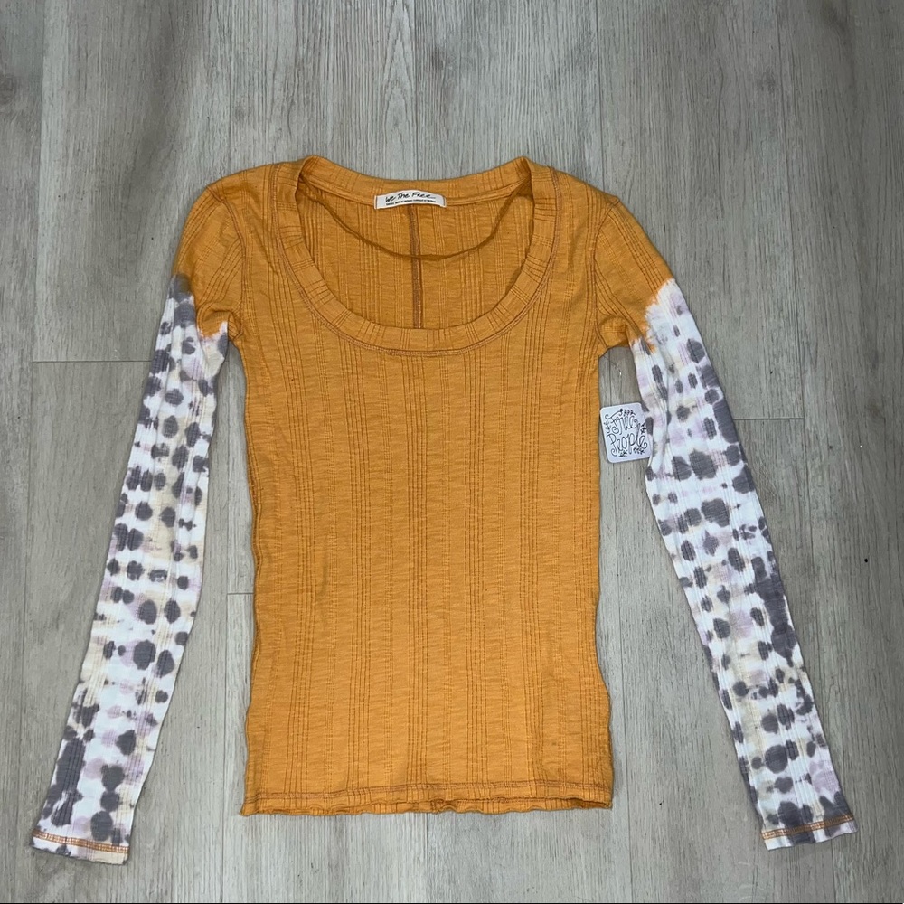 Free People Long Sleeve Tie Dye Arms